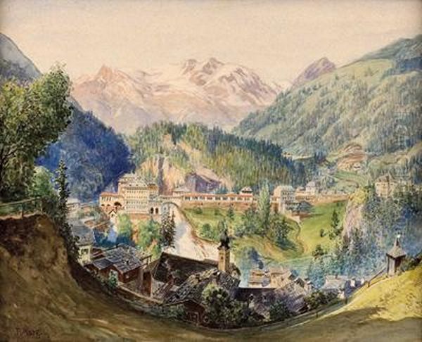 Bad Gastein Oil Painting by Rudolf Kargl