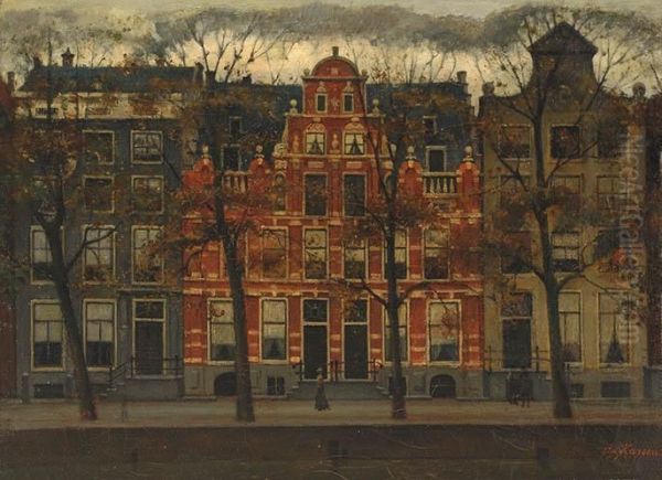 Bend In The Herengracht Oil Painting by Eduard Karsen