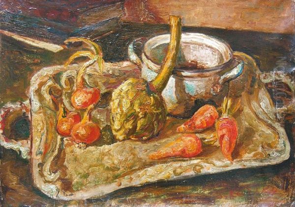 Nature Morte Aux Legumes Oil Painting by Serguei Ossipovitch Karski