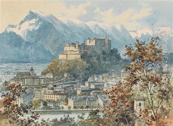 Blick Auf Salzburg Oil Painting by Paul Kaspar