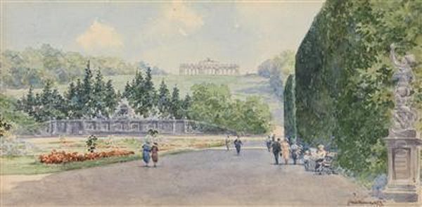 The Gloriettein Schonbrunn Oil Painting by Paul Kaspar