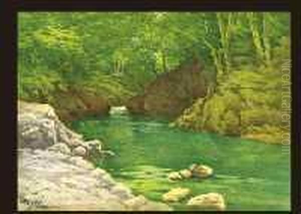 Izu Landscape Oil Painting by Miyake Katsumi Kokki