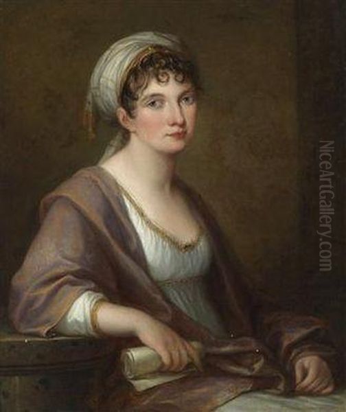 Portrait Of Princess Franziska Von Kaunitz-rietberg Oil Painting by Angelica Kauffmann