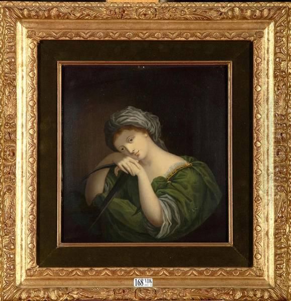 Jeune Fille Pensive Oil Painting by Angelica Kauffmann