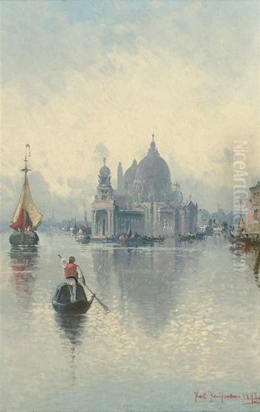 At The Entrance To The Grand Canal, Venice Oil Painting by Carl Kauffman