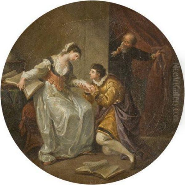 Heloise Et Abelard Oil Painting by Angelica Kaufmann