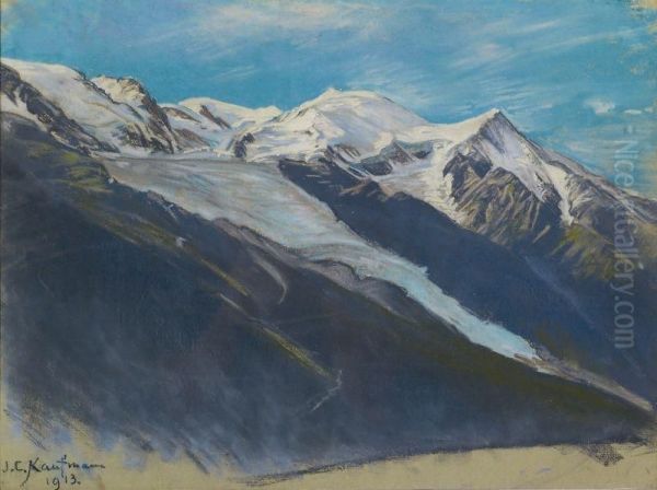 Der Mont Blanc Oil Painting by Joseph Clemens Kaufmann