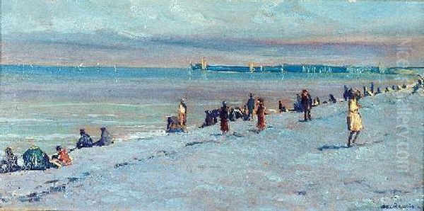 Pejzaz Z Dieppe Oil Painting by Leon Kaufmann