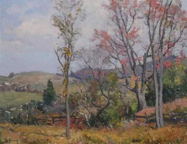 Autumn Landscape Oil Painting by William Jurian Kaula