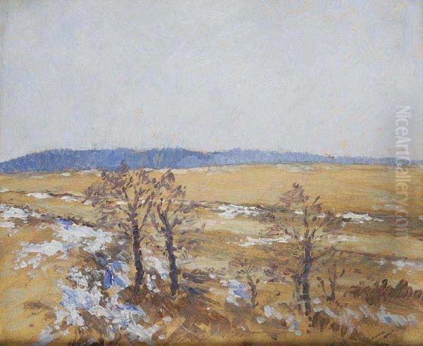 Early Spring Oil Painting by Frantisek Kavan