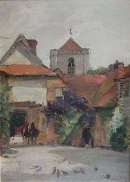 Dorchester Gateway Oil Painting by Archibald Kay