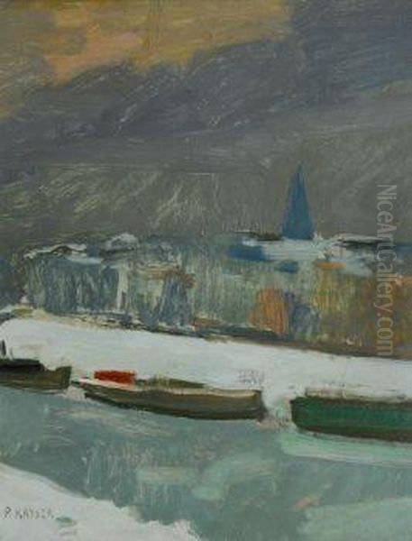 Am Fleet Oil Painting by Jean Paul Kayser