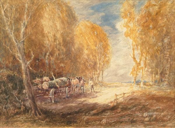 The Timber Cart Oil Painting by John Keeley