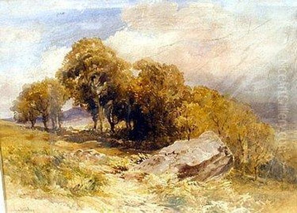 On The Hillside Near Bontnewydd, North Wales Oil Painting by John Keeley