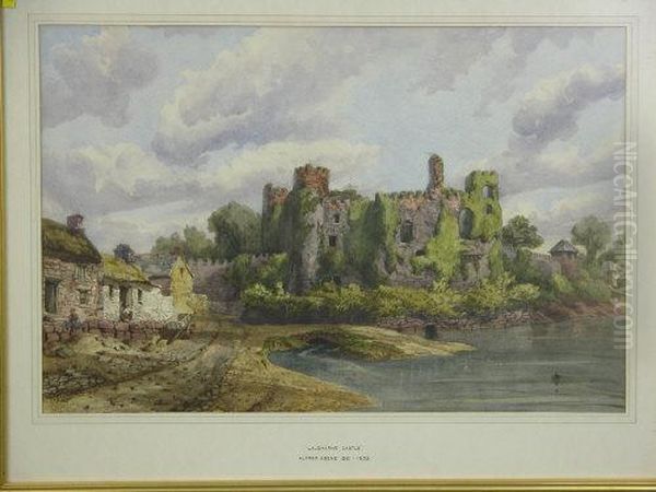 Laugharne Castle Oil Painting by Alfred John Keene