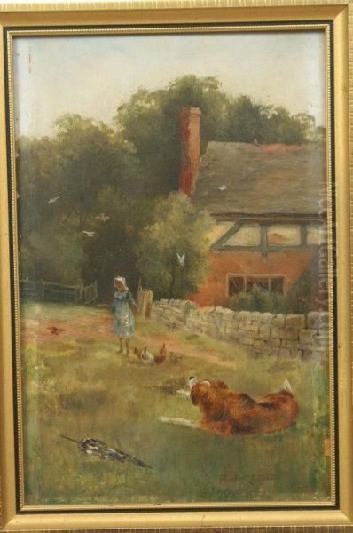 A Summers Day Oil Painting by Alfred John Keene