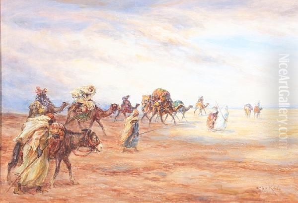 A Passing Storm, Algerian Desert Oil Painting by Arthur Keith