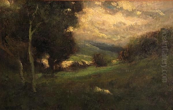 Sunlight In The Valley Oil Painting by William Keith