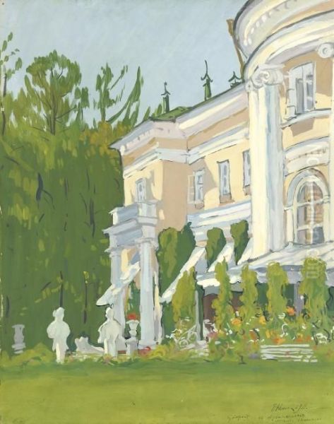 Palace In Arkhangelsk Oil Painting by Petr Ivanovic Kelin