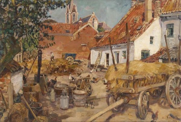 Coin De Ferme Oil Painting by A. Keller