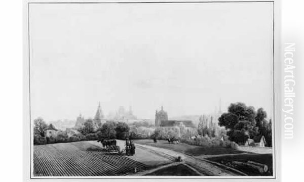 Vue De La Ville De Dreux. Oil Painting by Nicolas Joseph Kellin