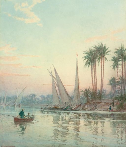 Evening On The Nile Oil Painting by Robert George Talbot Kelly