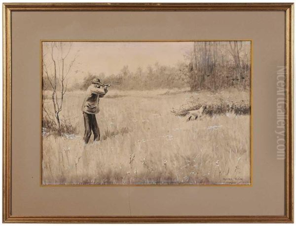 Bird Shooting Oil Painting by Oliver Kemp