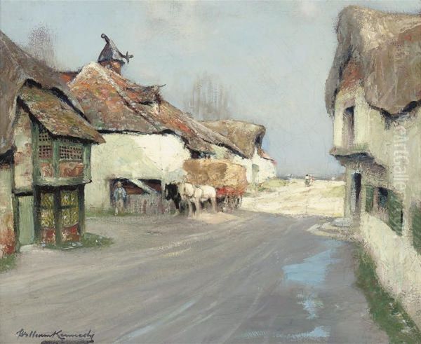 A Village In France Oil Painting by William Kennedy