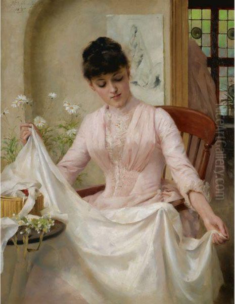 The Wedding Dress Oil Painting by Thomas Benjamin Kennington