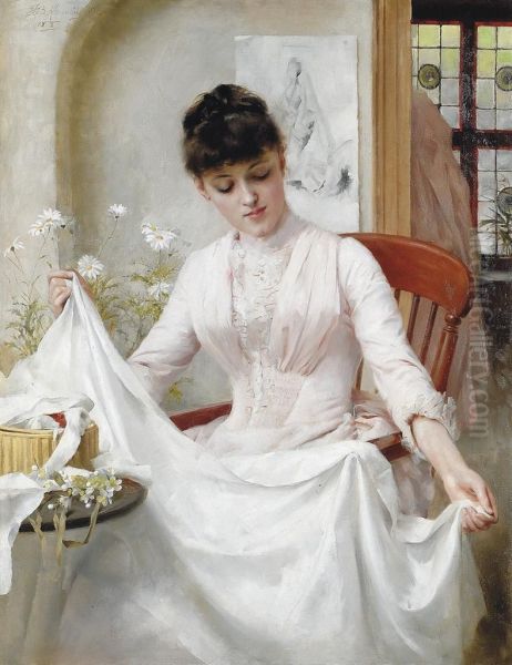 The Wedding Dress Oil Painting by Thomas Benjamin Kennington