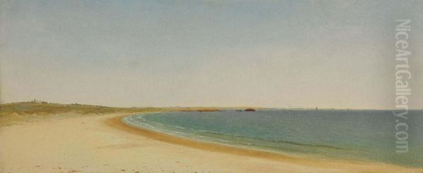 Near Newport, Rhode Island Oil Painting by John Frederick Kensett