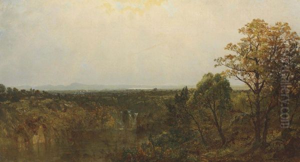 New England Composition Oil Painting by John Frederick Kensett