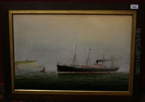 Study Of White Star Line Steamship, 
The Gothic Oil Painting by Ch. Kensington