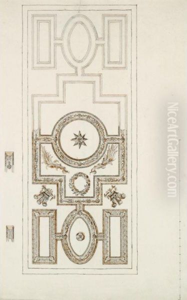 Ceiling Design For The White House, Kew, Home Of Frederick, Prince Of Wales Oil Painting by William Kent