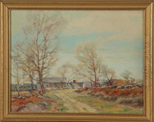 New England Landscape Oil Painting by Henry Rodman Kenyon