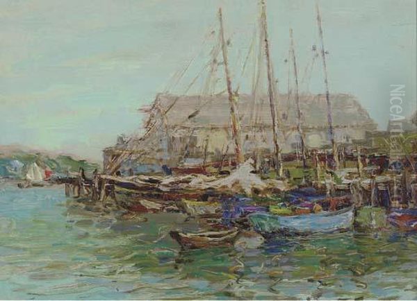 Gloucester Harbour Oil Painting by Henry Rodman Kenyon