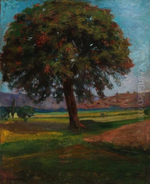 Az Oreg Fa Oil Painting by Josef Karoly Kernstok