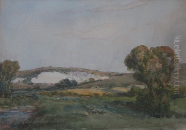 Pepper Quarry, Amberley, Sussex Oil Painting by Frederick James Kerr