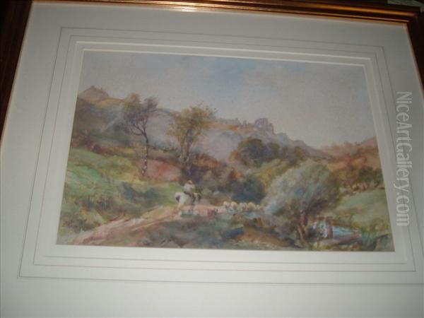 Penmark Castle Near Barry Oil Painting by Frederick James Kerr