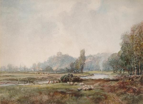 Sussex Landscape Oil Painting by Frederick James Kerr