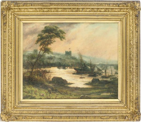 Rochester Castle Oil Painting by George Cochrane Kerr