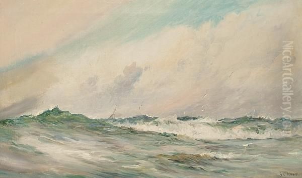 Breaking Waves Oil Painting by George Cochrane Kerr