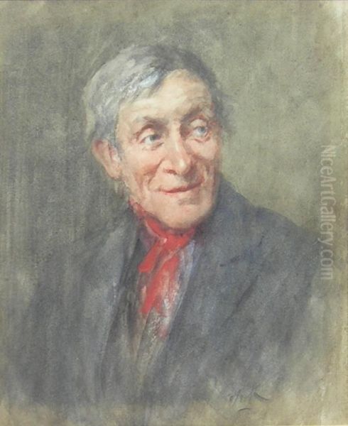 The Red Cravat Oil Painting by Henry Wright Kerr