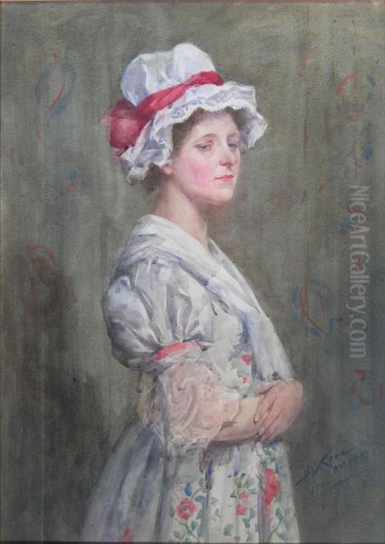 Pensive Oil Painting by Henry Wright Kerr