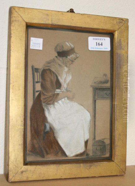 Portrait Of Martha M. Landsham... When 70 Years Of Age Oil Painting by Lady Louisa, L.L. Kerr