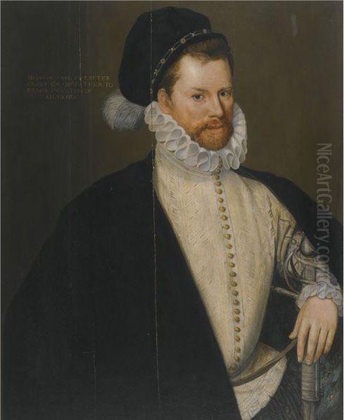 Portrait Of Thomas Cecil Oil Painting by Cornelis Ketel