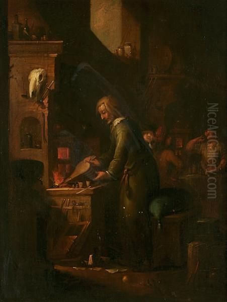 Follower Of
'the Alchemist' Oil Painting by Cornelis Ketel