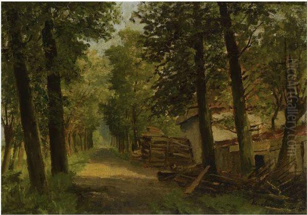 'in De Julialaantjes Te Rijswijk' - The Julialaantjes, Rijswijk Oil Painting by Jan Robertus Keuchenius