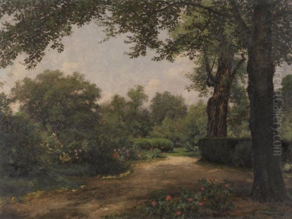 Corner Of An Old Southern Garden Oil Painting by John Ross Key