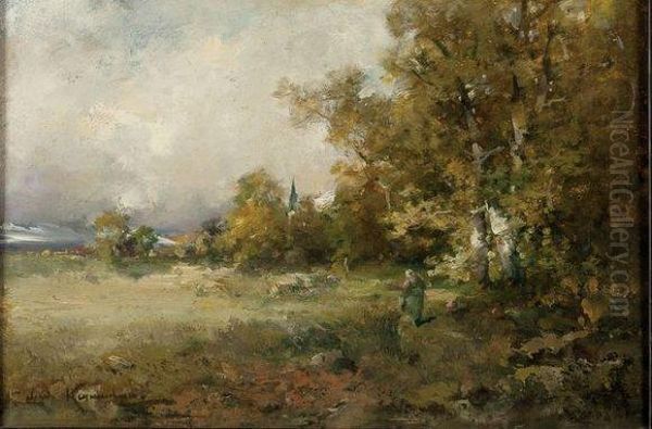 Paysage Anime Oil Painting by Emile Keymeulen